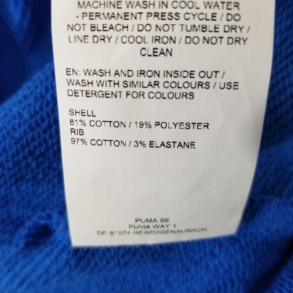 Puma sweatshirt sweater men's 2XL XXL blue long sleeve NEW - Picture 15 of 15